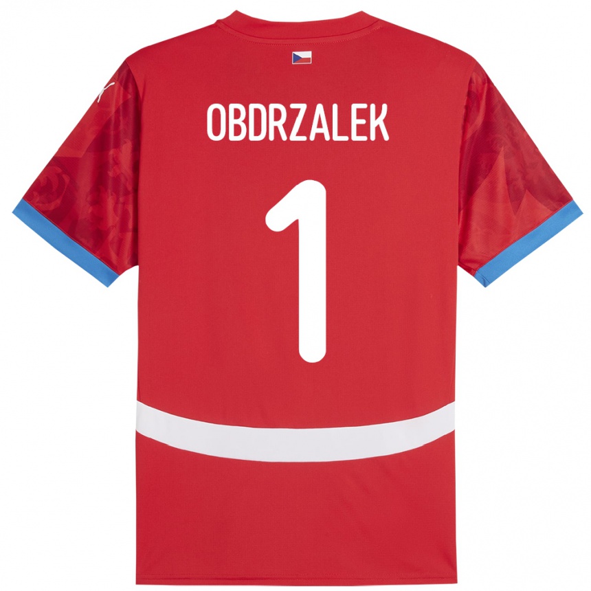 Hombre Fútbol Camiseta Chequia Marek Obdrzalek #1 Rojo 1ª Equipación 24-26 Argentina