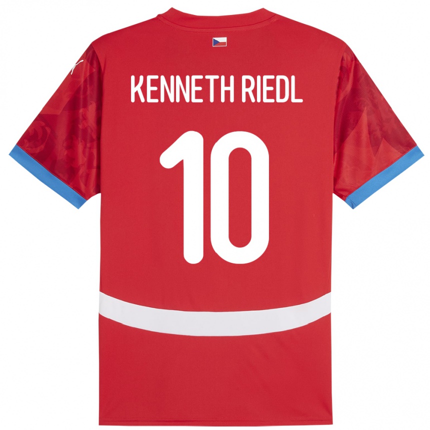 Hombre Fútbol Camiseta Chequia Victor Kenneth Riedl #10 Rojo 1ª Equipación 24-26 Argentina