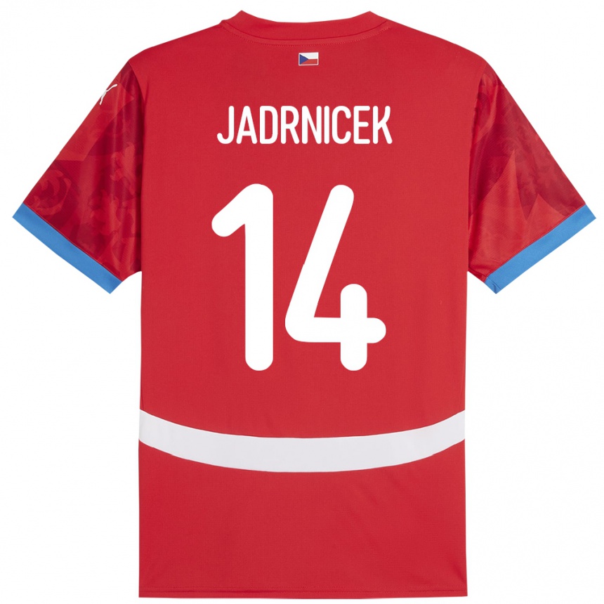 Hombre Fútbol Camiseta Chequia Nikola Jadrnicek #14 Rojo 1ª Equipación 24-26 Argentina