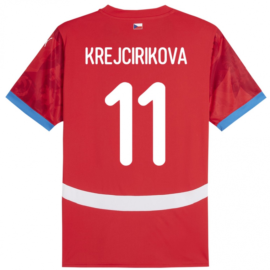 Hombre Fútbol Camiseta Chequia Tereza Krejčiříková #11 Rojo 1ª Equipación 24-26 Argentina