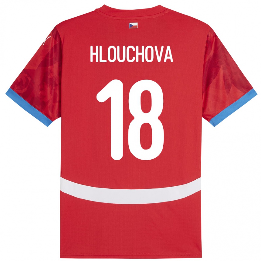 Hombre Fútbol Camiseta Chequia Radka Hlouchová #18 Rojo 1ª Equipación 24-26 Argentina