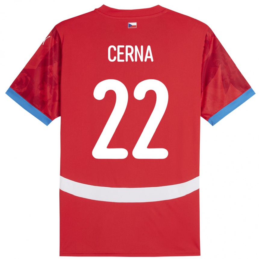 Hombre Fútbol Camiseta Chequia Franny Černá #22 Rojo 1ª Equipación 24-26 Argentina