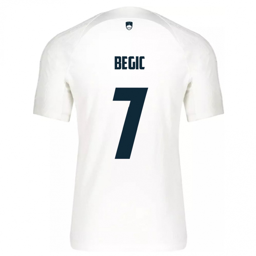 Hombre Fútbol Camiseta Eslovenia Tjas Begic #7 Blanco 1ª Equipación 24-26 Argentina