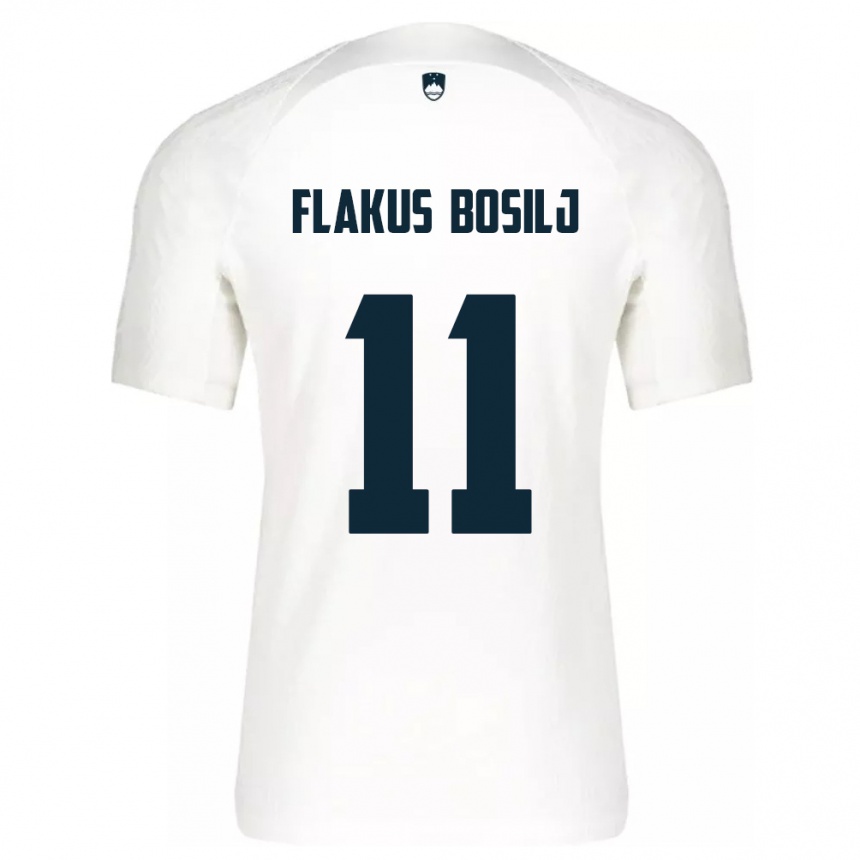 Hombre Fútbol Camiseta Eslovenia David Flakus Bosilj #11 Blanco 1ª Equipación 24-26 Argentina