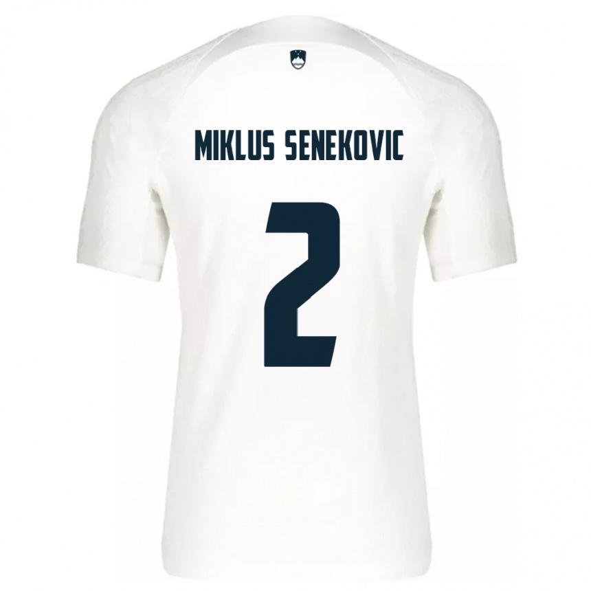 Hombre Fútbol Camiseta Eslovenia Gal Miklus Senekovic #2 Blanco 1ª Equipación 24-26 Argentina