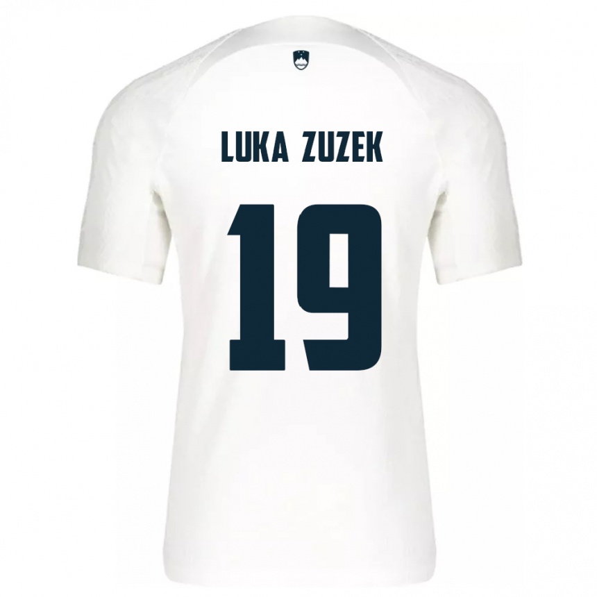 Hombre Fútbol Camiseta Eslovenia Zan Luka Zuzek #19 Blanco 1ª Equipación 24-26 Argentina