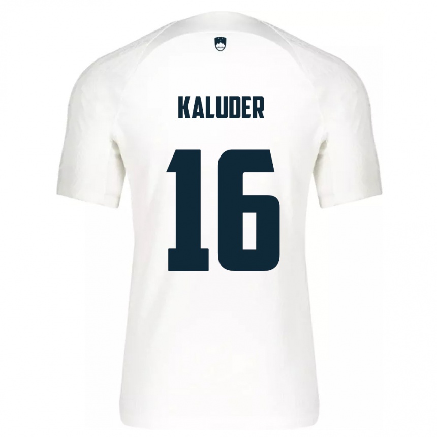 Hombre Fútbol Camiseta Eslovenia Grega Kaluder #16 Blanco 1ª Equipación 24-26 Argentina