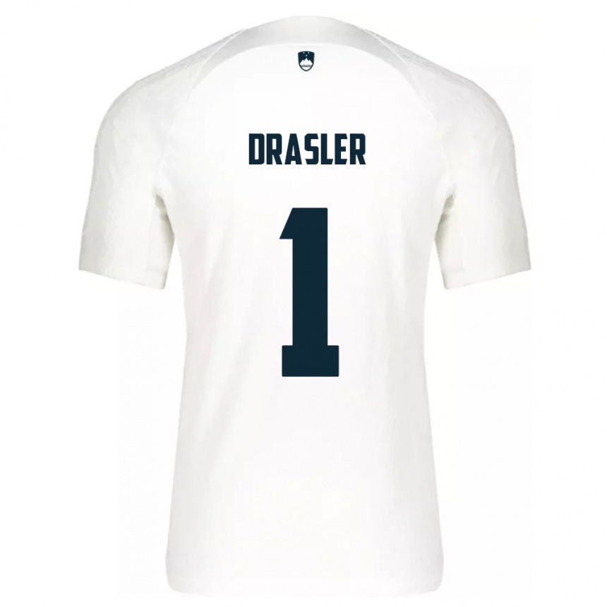 Hombre Fútbol Camiseta Eslovenia Iztok Drasler #1 Blanco 1ª Equipación 24-26 Argentina