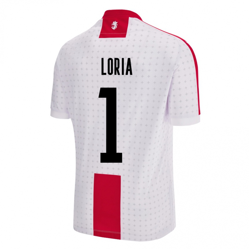 Hombre Fútbol Camiseta Georgia Giorgi Loria #1 Blanco 1ª Equipación 24-26 Argentina