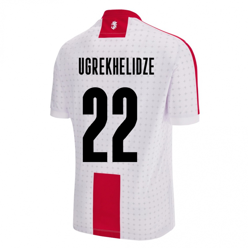 Hombre Fútbol Camiseta Georgia Nikoloz Ugrekhelidze #22 Blanco 1ª Equipación 24-26 Argentina