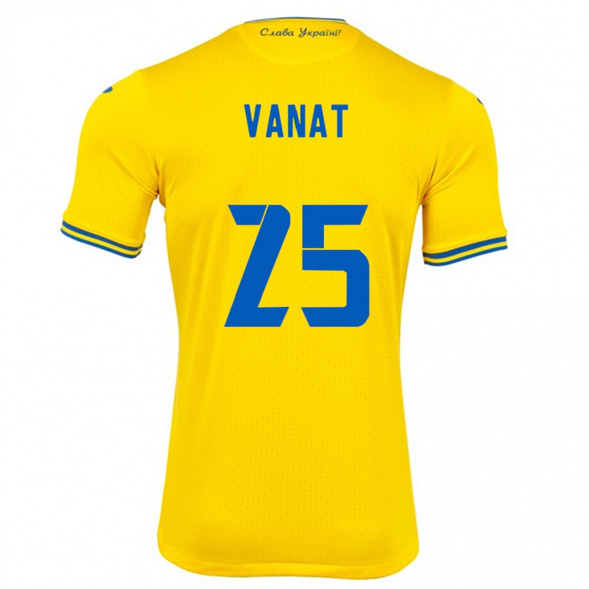 Hombre Fútbol Camiseta Ucrania Vladyslav Vanat #25 Amarillo 1ª Equipación 24-26 Argentina