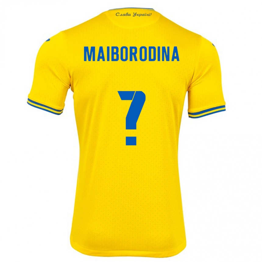 Hombre Fútbol Camiseta Ucrania Iryna Maiborodina #0 Amarillo 1ª Equipación 24-26 Argentina