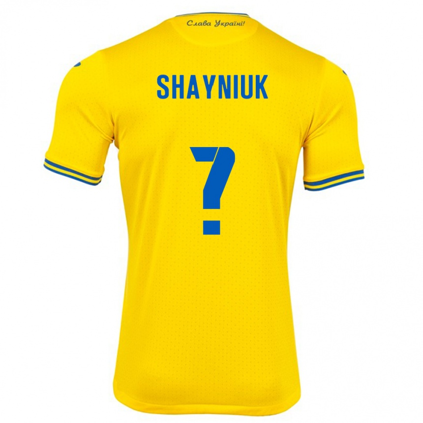 Hombre Fútbol Camiseta Ucrania Marina Shayniuk #0 Amarillo 1ª Equipación 24-26 Argentina