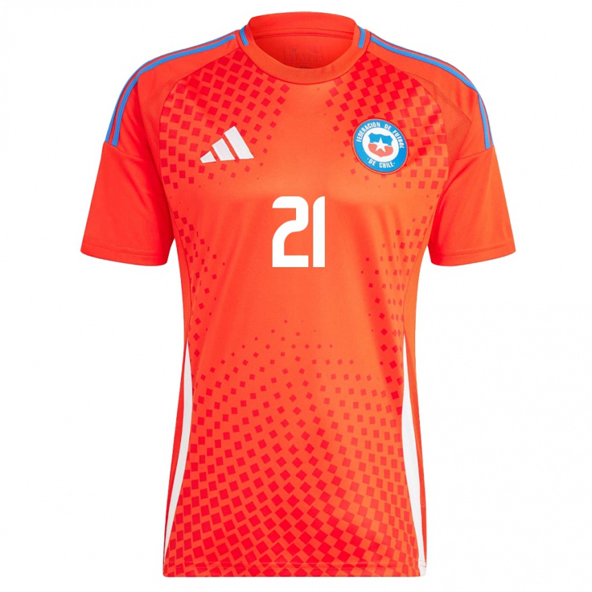 Hombre Fútbol Camiseta Chile Rosario Balmaceda #21 Rojo 1ª Equipación 24-26 Argentina