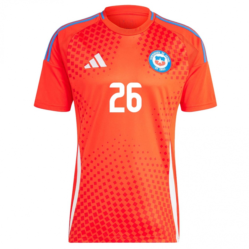 Hombre Fútbol Camiseta Chile Nicolás Fernández #26 Rojo 1ª Equipación 24-26 Argentina