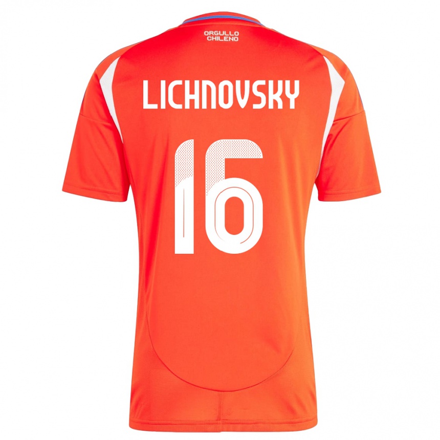 Hombre Fútbol Camiseta Chile Igor Lichnovsky #16 Rojo 1ª Equipación 24-26 Argentina