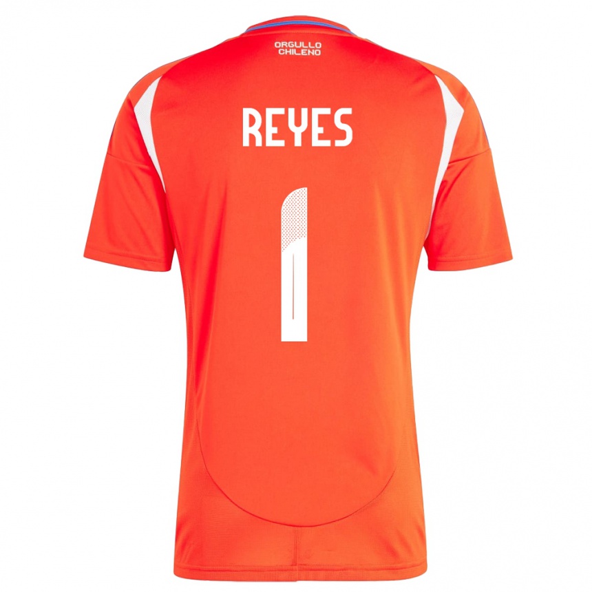 Hombre Fútbol Camiseta Chile Vicente Reyes #1 Rojo 1ª Equipación 24-26 Argentina