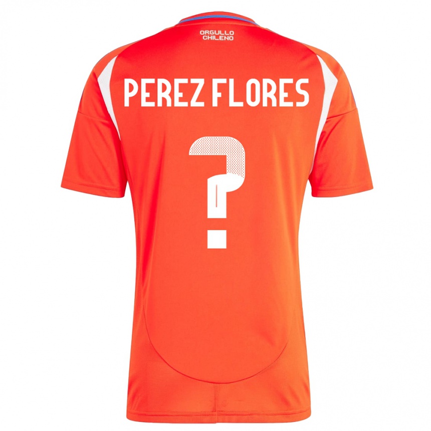 Hombre Fútbol Camiseta Chile Benjamín Pérez Flores #0 Rojo 1ª Equipación 24-26 Argentina