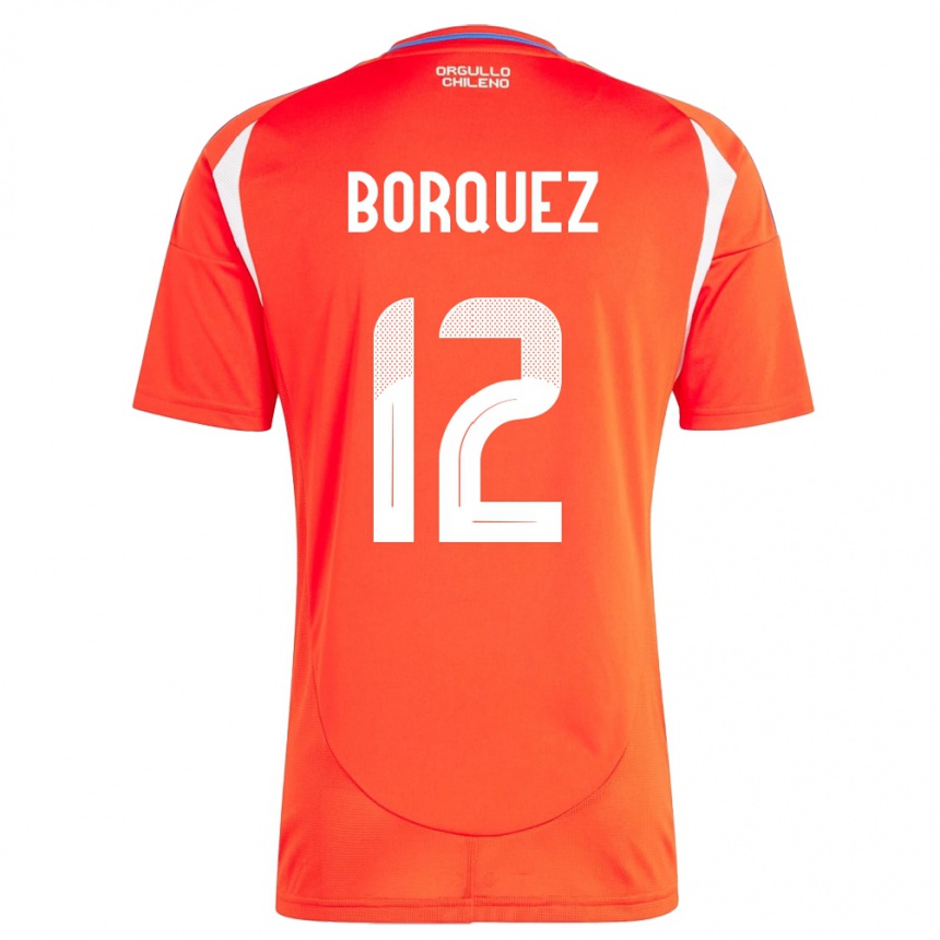 Hombre Fútbol Camiseta Chile Gabriela Bórquez #12 Rojo 1ª Equipación 24-26 Argentina