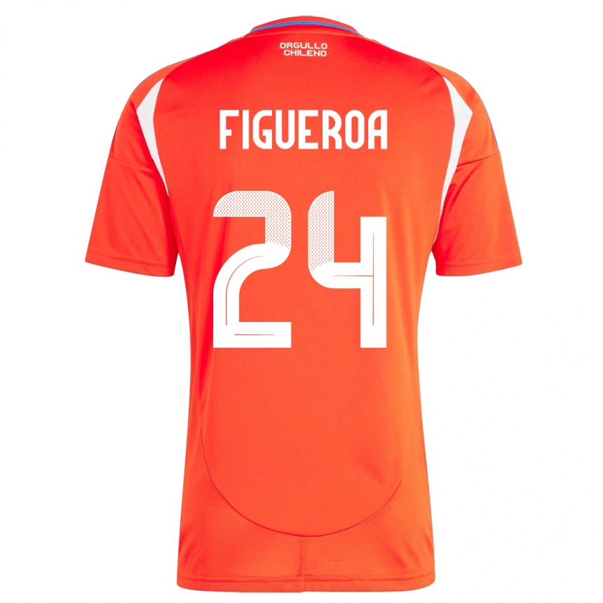 Hombre Fútbol Camiseta Chile Ámbar Figueroa #24 Rojo 1ª Equipación 24-26 Argentina