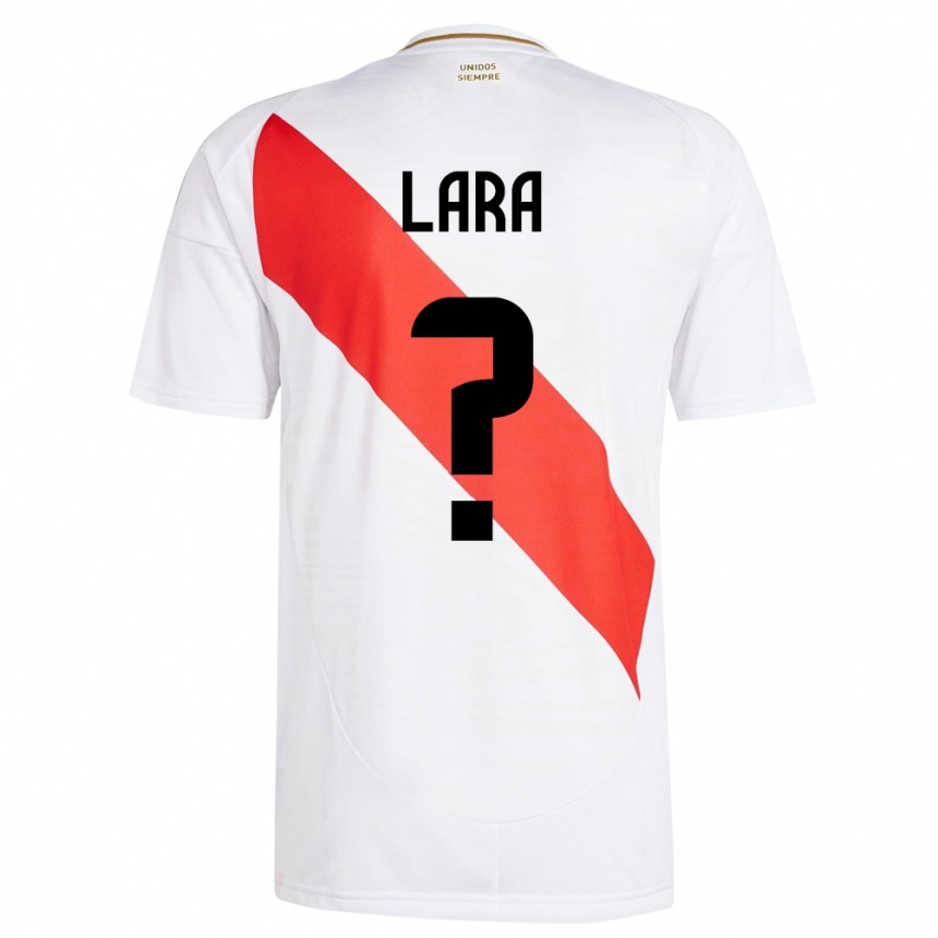 Hombre Fútbol Camiseta Perú Jean Lara #0 Blanco 1ª Equipación 24-26 Argentina