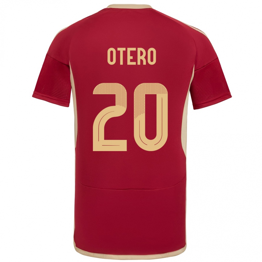 Hombre Fútbol Camiseta Venezuela Rómulo Otero #20 Borgoña 1ª Equipación 24-26 Argentina