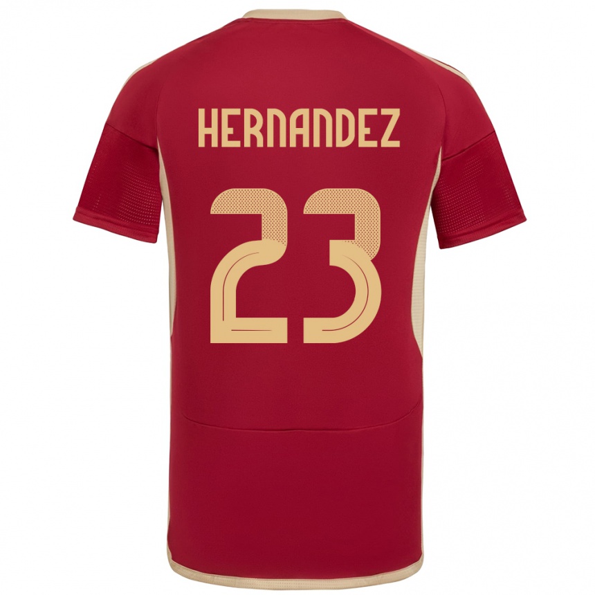 Hombre Fútbol Camiseta Venezuela Luifer Hernández #23 Borgoña 1ª Equipación 24-26 Argentina