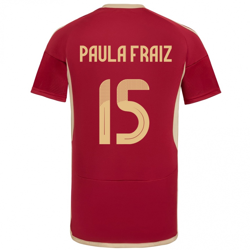 Hombre Fútbol Camiseta Venezuela Ana Paula Fraiz #15 Borgoña 1ª Equipación 24-26 Argentina