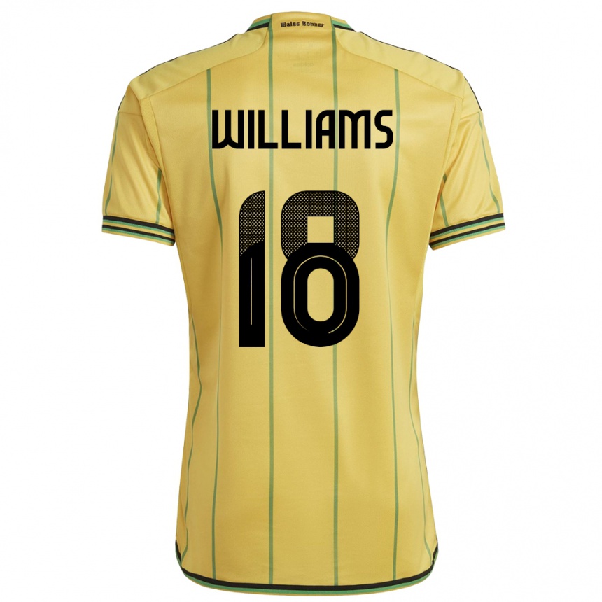 Hombre Fútbol Camiseta Jamaica Romario Williams #18 Amarillo 1ª Equipación 24-26 Argentina