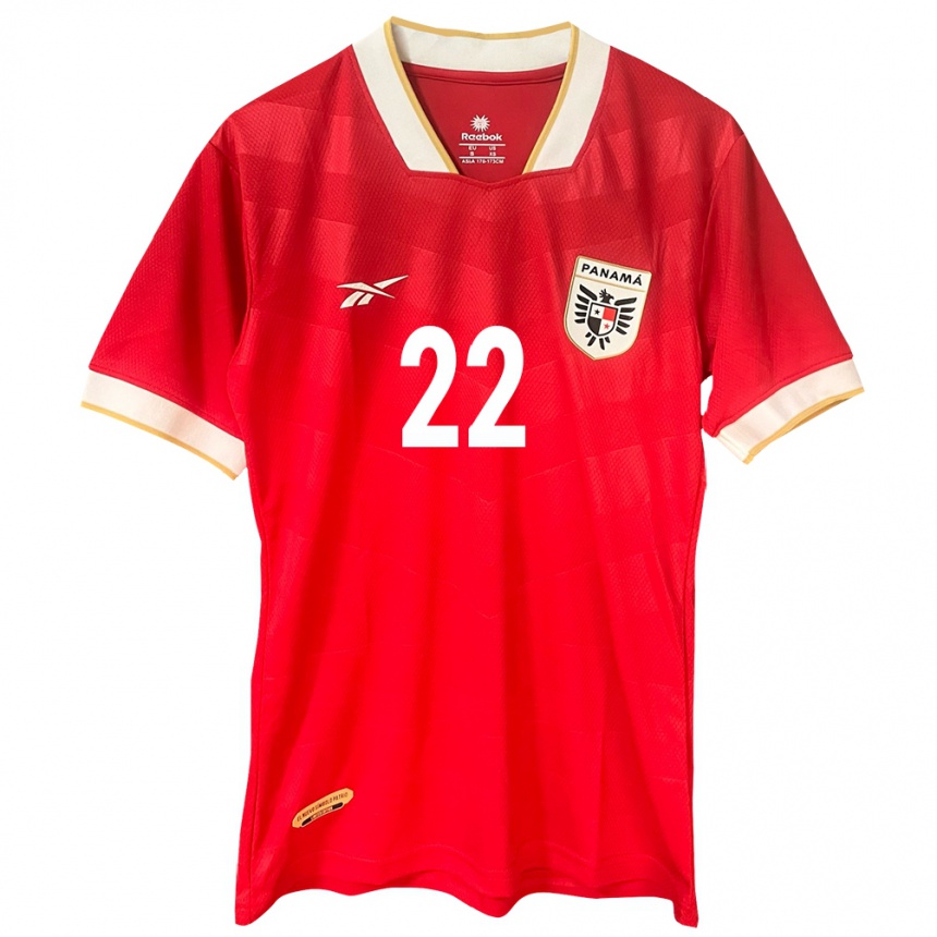 Hombre Fútbol Camiseta Panamá Farissa Córdoba #22 Rojo 1ª Equipación 24-26 Argentina