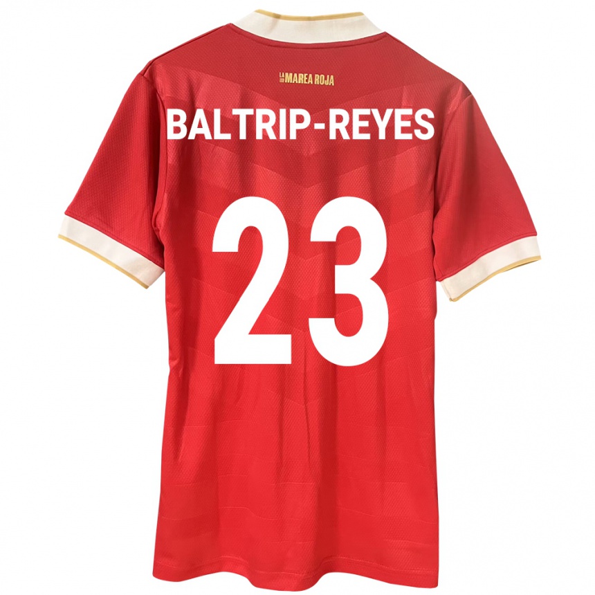 Hombre Fútbol Camiseta Panamá Carina Baltrip-Reyes #23 Rojo 1ª Equipación 24-26 Argentina