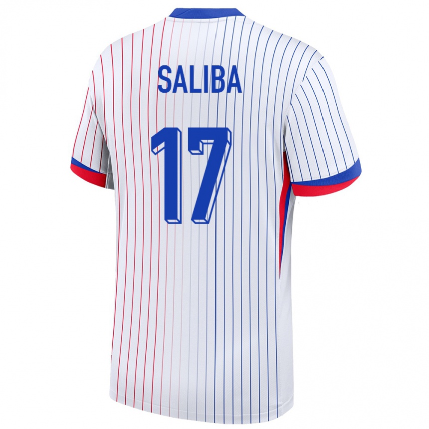 Hombre Fútbol Camiseta Francia William Saliba #17 Blanco 2ª Equipación 24-26 Argentina