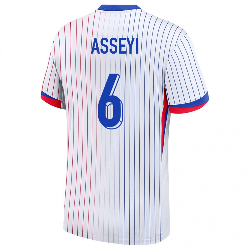 Hombre Fútbol Camiseta Francia Viviane Asseyi #6 Blanco 2ª Equipación 24-26 Argentina