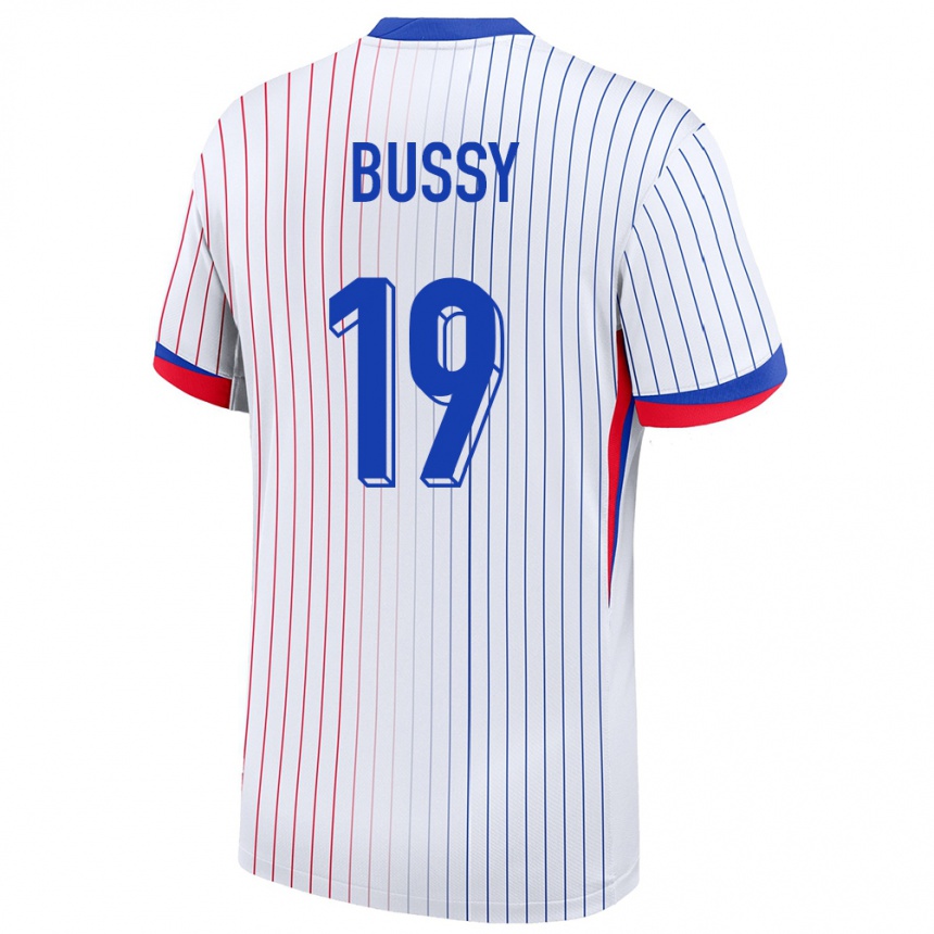 Hombre Fútbol Camiseta Francia Kessya Bussy #19 Blanco 2ª Equipación 24-26 Argentina