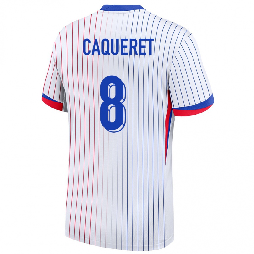 Hombre Fútbol Camiseta Francia Maxence Caqueret #8 Blanco 2ª Equipación 24-26 Argentina