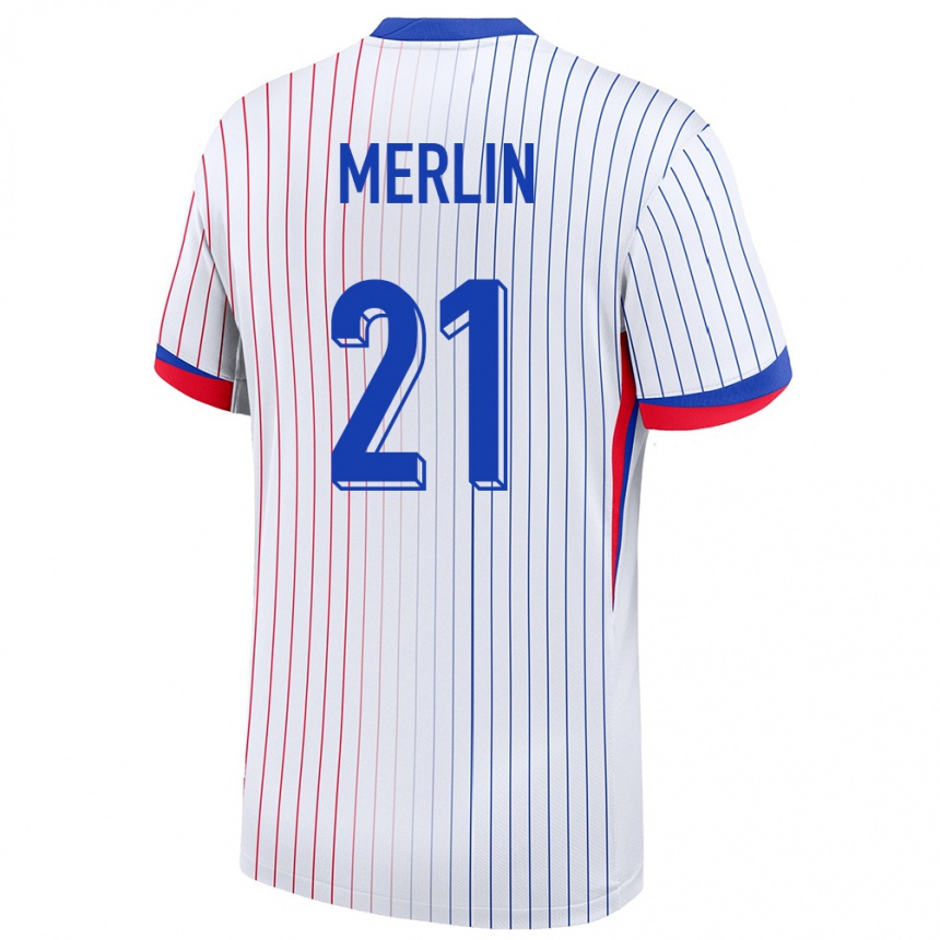 Hombre Fútbol Camiseta Francia Quentin Merlin #21 Blanco 2ª Equipación 24-26 Argentina