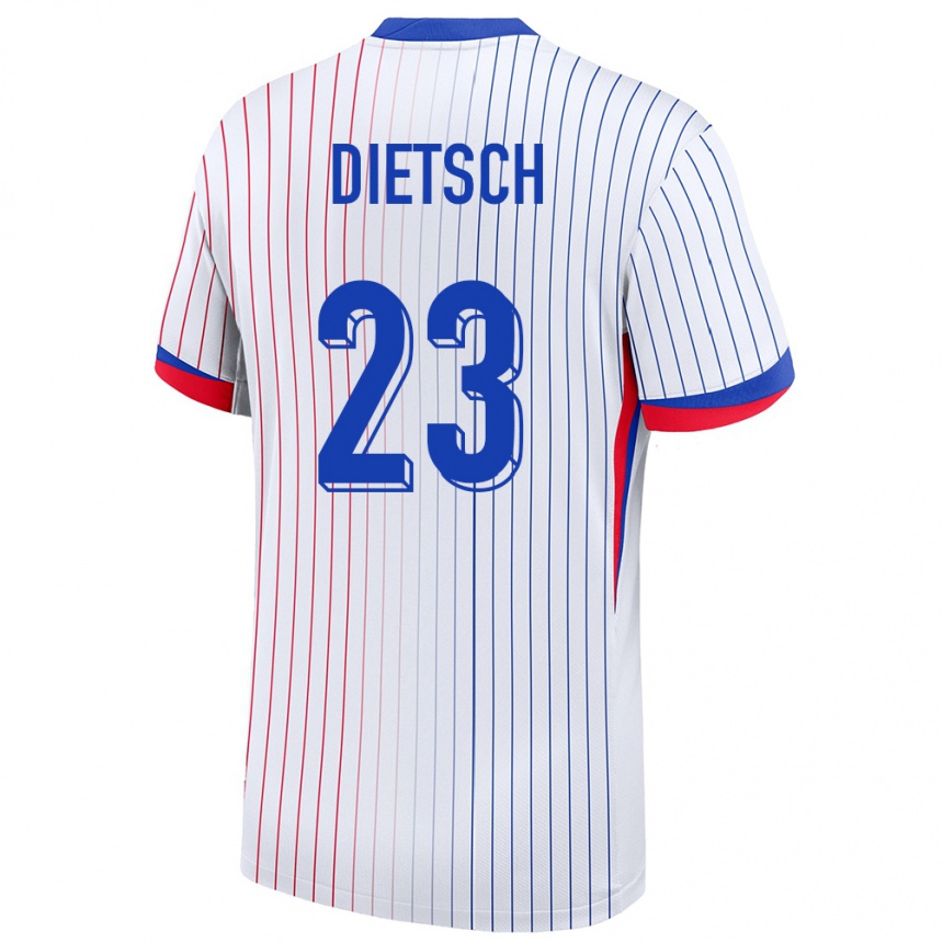 Hombre Fútbol Camiseta Francia Guillaume Dietsch #23 Blanco 2ª Equipación 24-26 Argentina