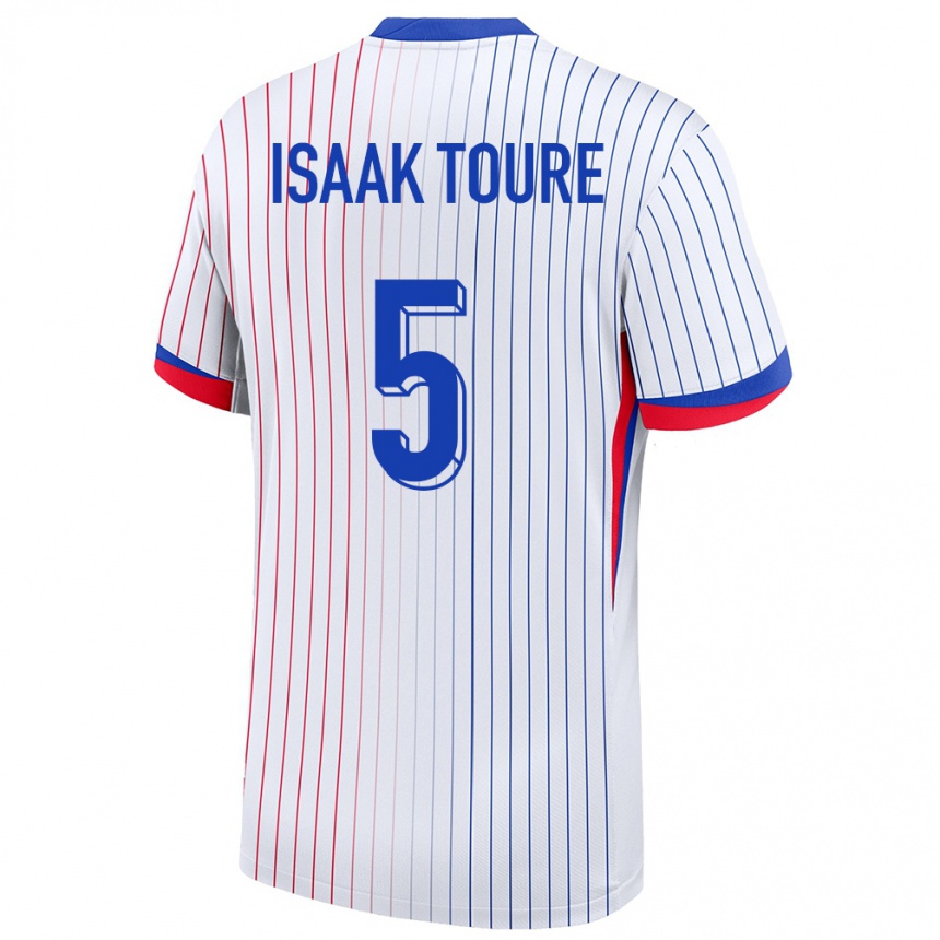 Hombre Fútbol Camiseta Francia Souleymane Isaak Toure #5 Blanco 2ª Equipación 24-26 Argentina