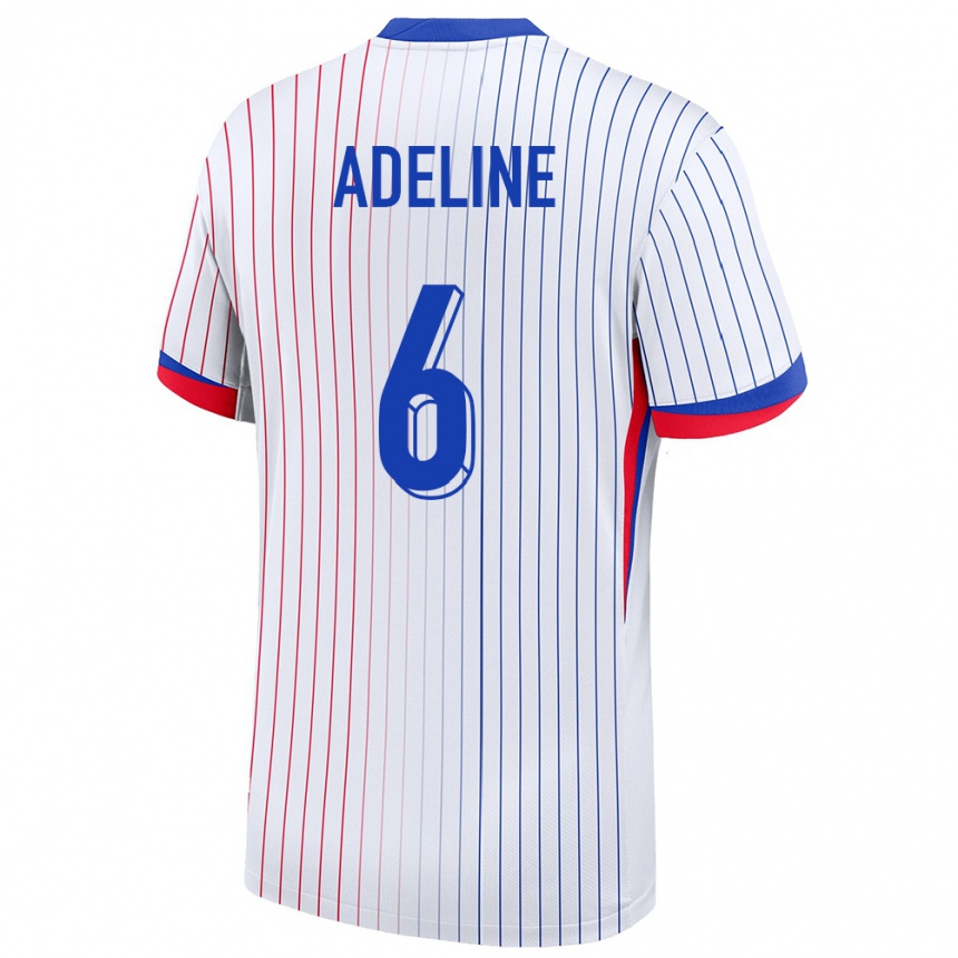 Hombre Fútbol Camiseta Francia Martin Adeline #6 Blanco 2ª Equipación 24-26 Argentina