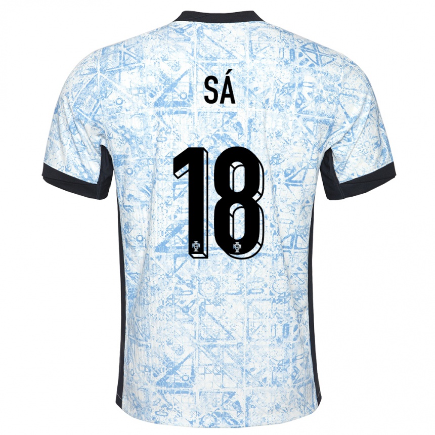 Hombre Fútbol Camiseta Portugal Gustavo Sa #18 Crema Azul 2ª Equipación 24-26 Argentina