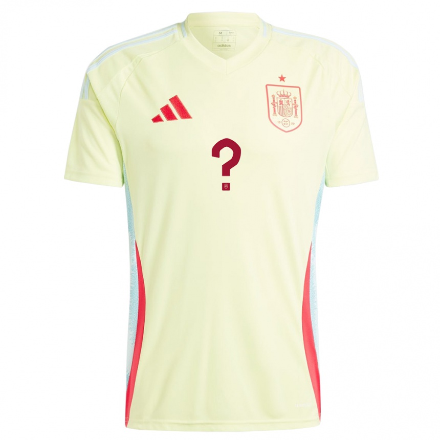 Hombre Fútbol Camiseta España Su Nombre #0 Amarillo 2ª Equipación 24-26 Argentina