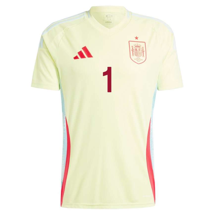 Hombre Fútbol Camiseta España Dolores Gallardo #1 Amarillo 2ª Equipación 24-26 Argentina