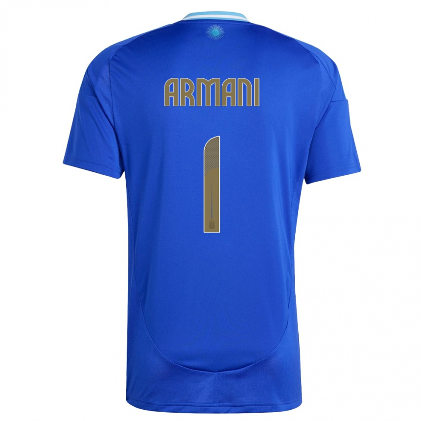 Hombre Fútbol Camiseta Argentina Franco Armani #1 Azul 2ª Equipación 24-26 Argentina