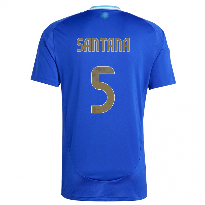 Hombre Fútbol Camiseta Argentina Vanesa Santana #5 Azul 2ª Equipación 24-26 Argentina