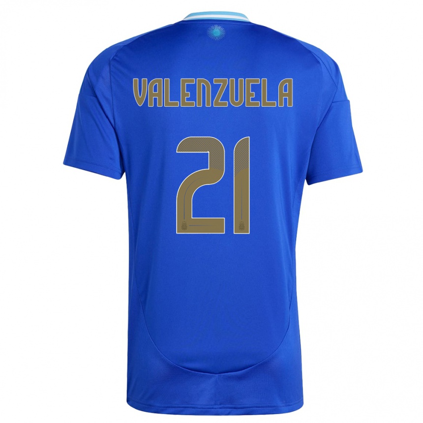 Hombre Fútbol Camiseta Argentina Fernando Valenzuela #21 Azul 2ª Equipación 24-26 Argentina