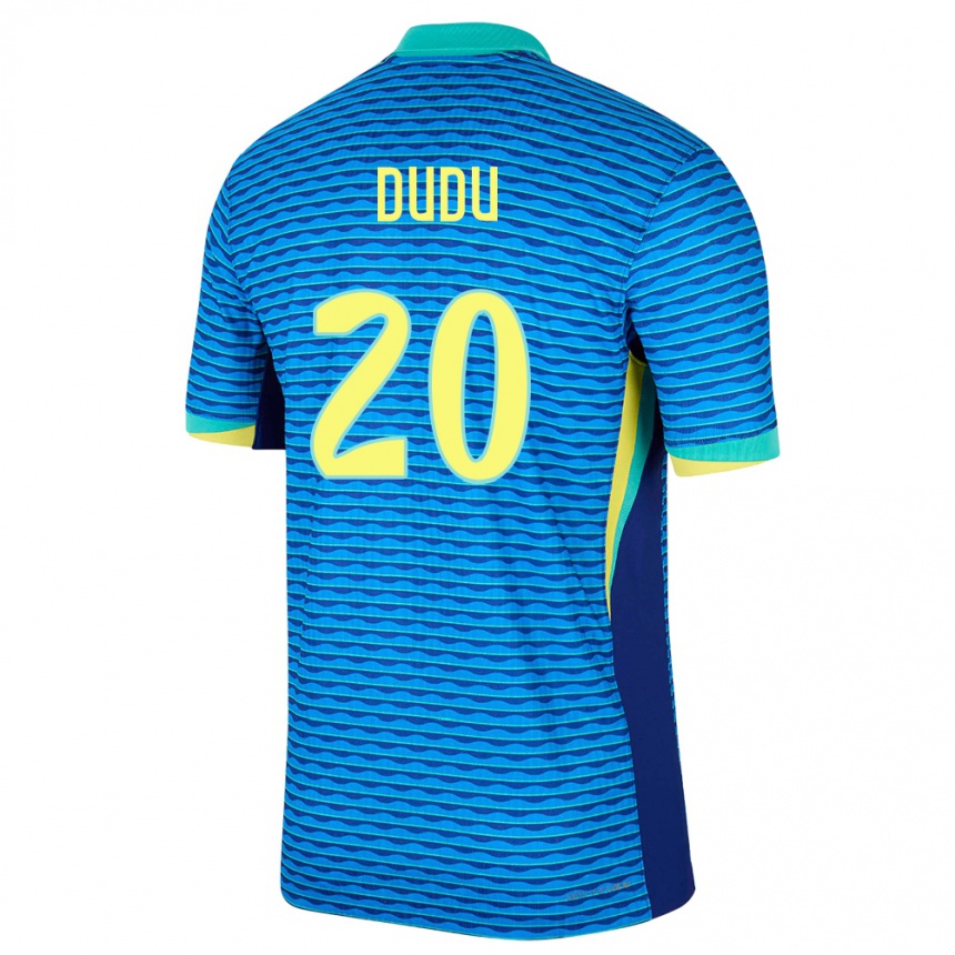 Hombre Fútbol Camiseta Brasil Dudu #20 Azul 2ª Equipación 24-26 Argentina