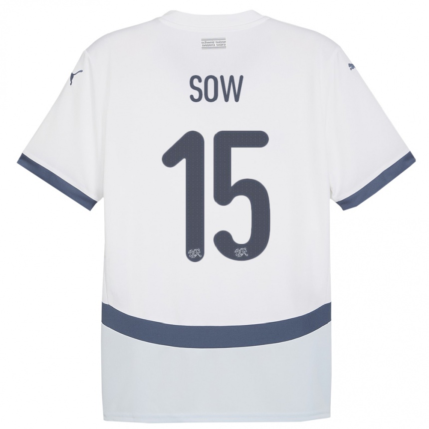 Hombre Fútbol Camiseta Suiza Djibril Sow #15 Blanco 2ª Equipación 24-26 Argentina