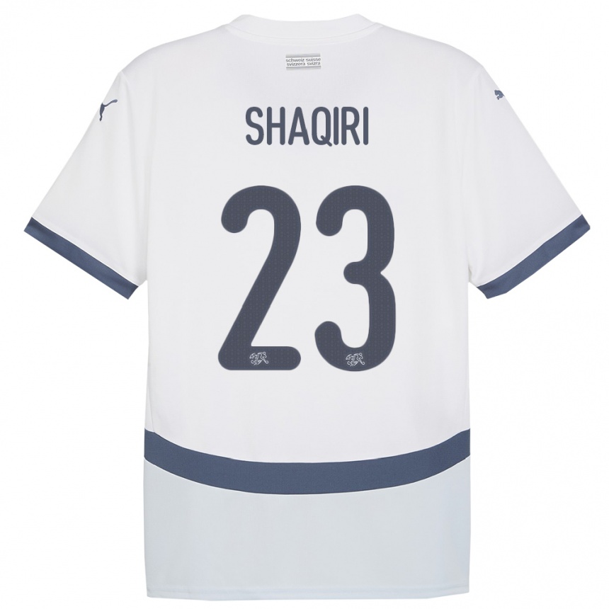 Hombre Fútbol Camiseta Suiza Xherdan Shaqiri #23 Blanco 2ª Equipación 24-26 Argentina