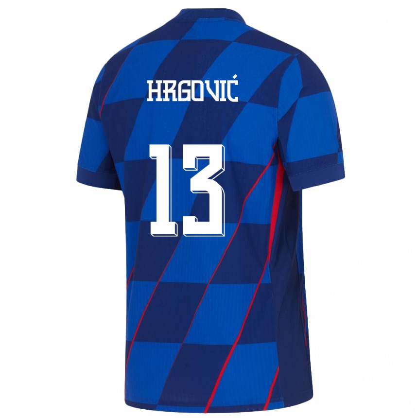 Hombre Fútbol Camiseta Croacia Simun Hrgovic #13 Azul 2ª Equipación 24-26 Argentina