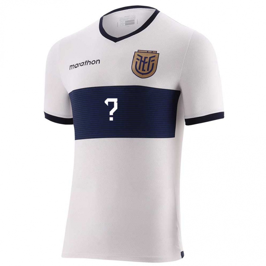 Hombre Fútbol Camiseta Ecuador Su Nombre #0 Blanco 2ª Equipación 24-26 Argentina